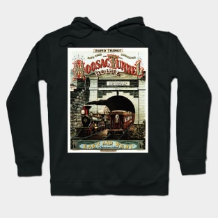 Hoosac Tunnels Route Massachusetts East and West Vintage Railway Hoodie